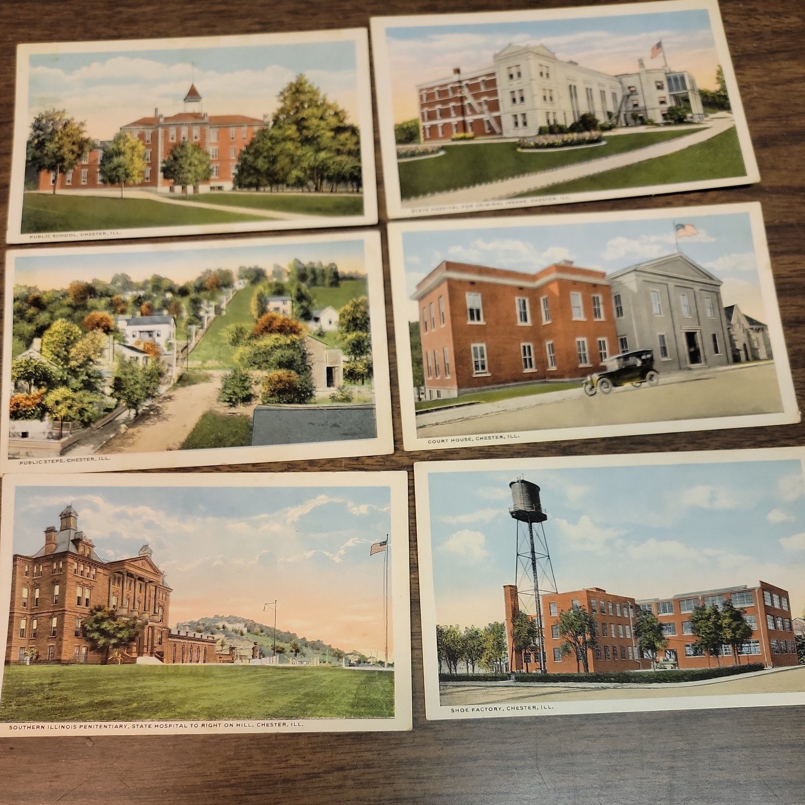 6 Chester Illinois postcards early 1900\'s 6 Chester Illinois postcards early 1900\'s