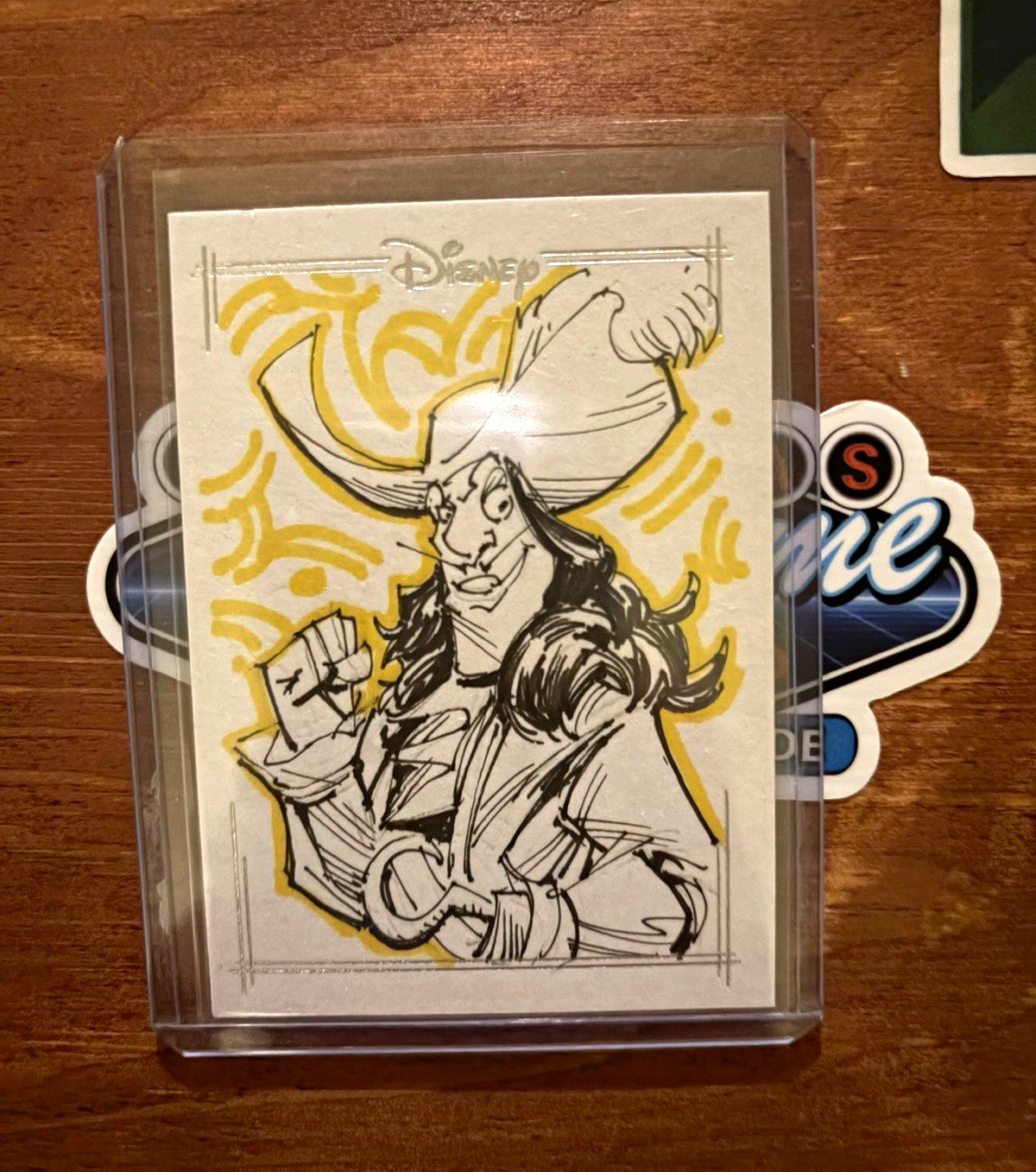 Topps 2026 Disney Sketch Card 1/1 Sketch Hard Signed Captain Hook JMN D23