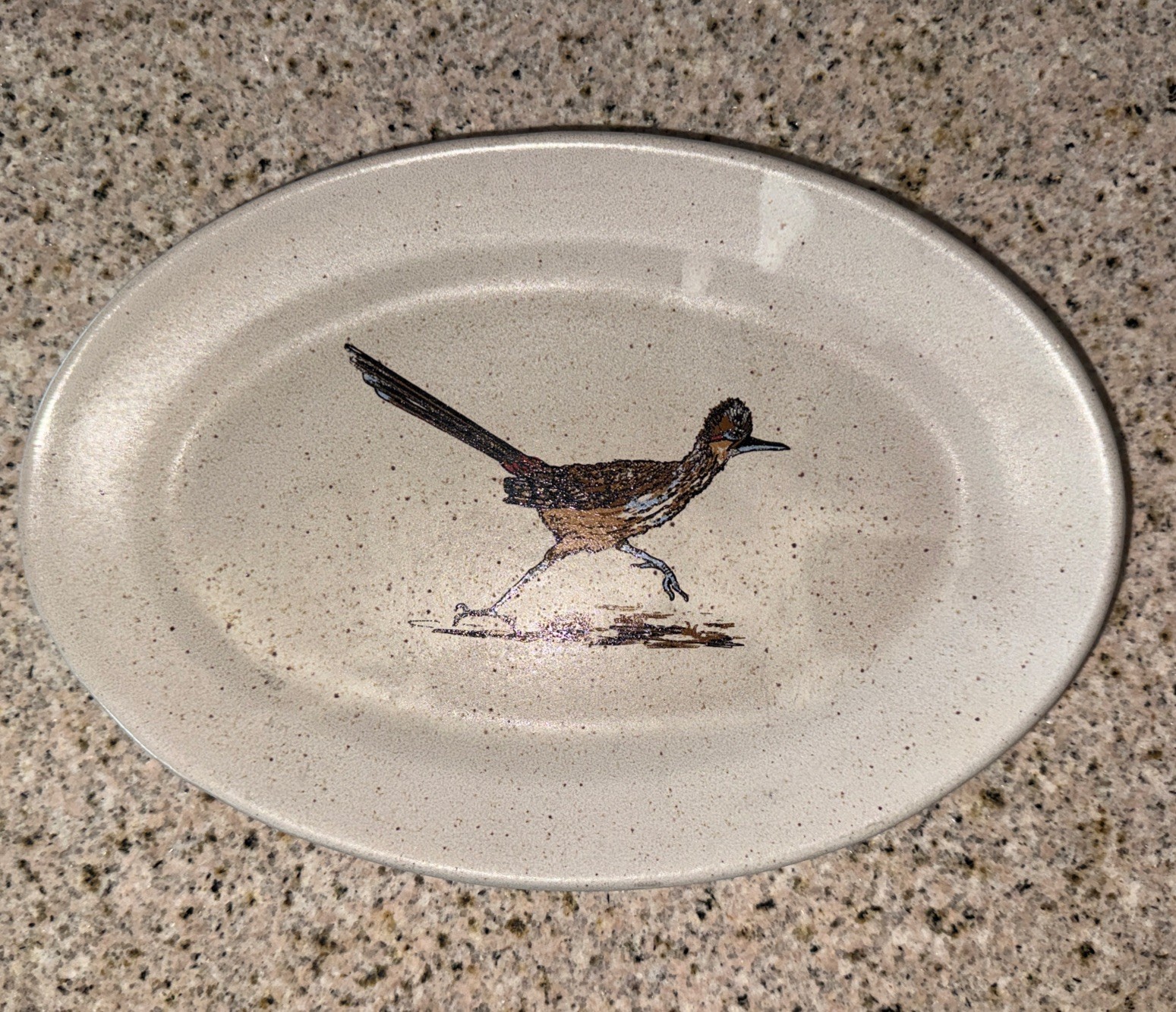 BEAUTIFUL Plate Roadrunner Vintage Serving Dish Hand Painted 60’s-70’s LQQK BEAUTIFUL Plate Roadrunner Vintage Serving Dish Hand Painted 60’s-70’s LQQK