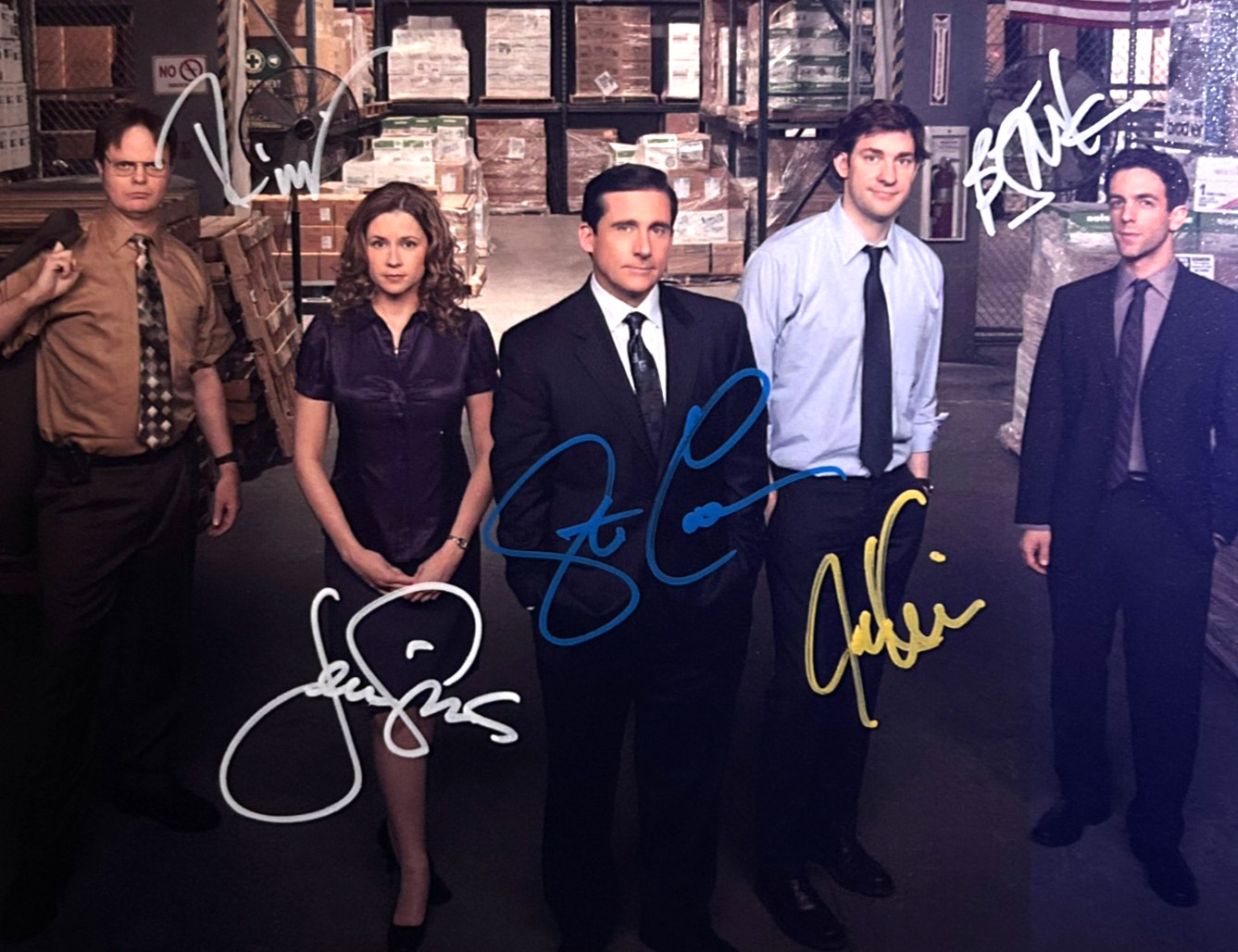 THE OFFICE Cast Signed (x5) Original Authentic Autographs GENUINE w/COA