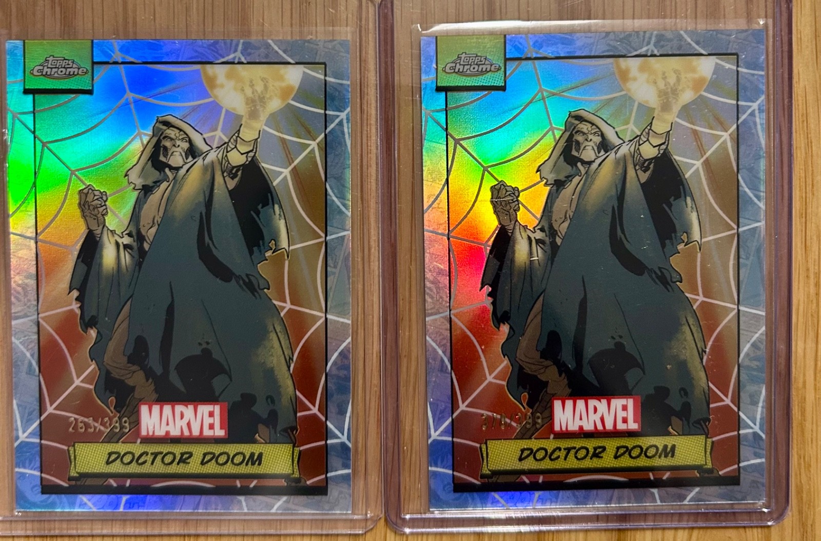 2024 Topps Chrome Marvel x2 Doctor Doom Spider Web Refractor /399 #61 2024 Topps Chrome Marvel x2 Doctor Doom Spider Web Refractor /399 #61