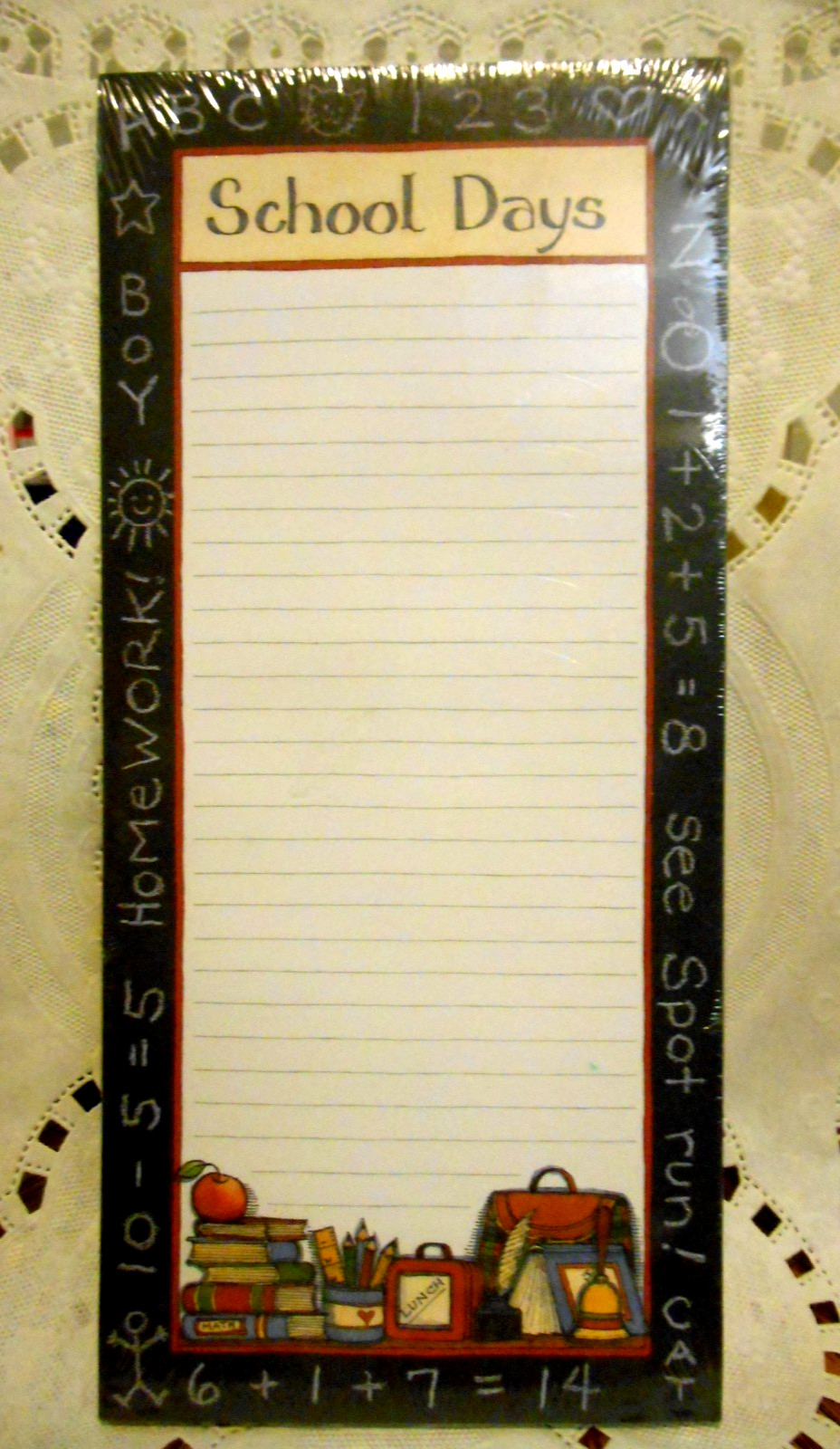 VTG SUSAN WINGET Lang Main Street Press Note Pad 60 Sheets CHALKBOARD School VTG SUSAN WINGET Lang Main Street Press Note Pad 60 Sheets CHALKBOARD School
