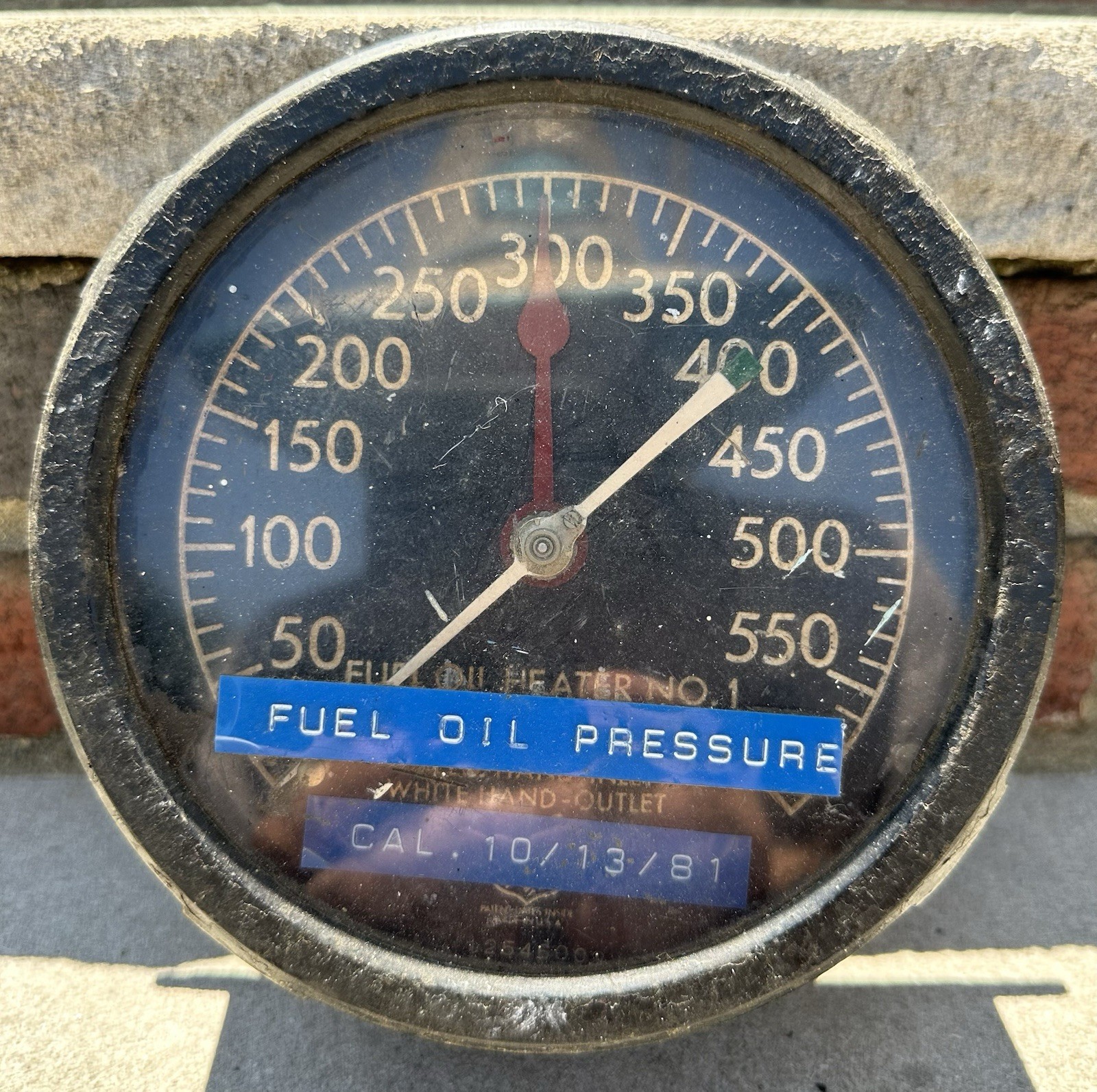 Vintage Ashcroft 600 psi Fuel Oil Heater Gauge 5 1/2” H12546002 Cutter Bibb CG