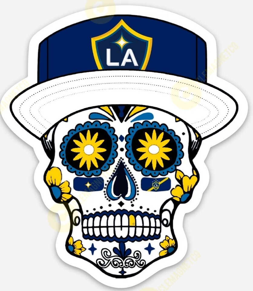 LA Galaxy Sugar Skull STICKER - MLS Los Angeles Futbol Premium Vinyl 