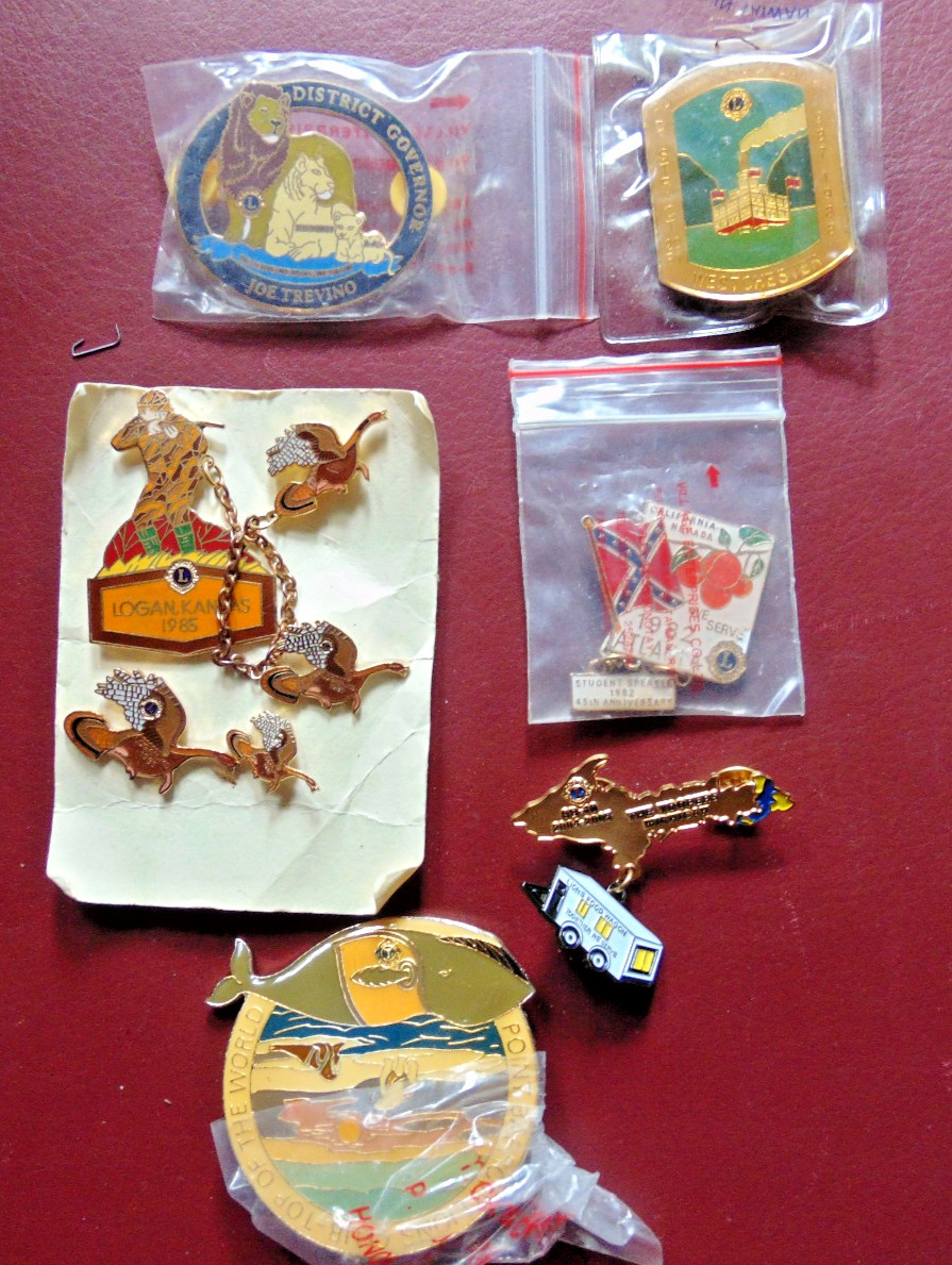 Lot of 6 Vintage LIONS CLUB Pins 1982 - 2010 Various Locations New Lot of 6 Vintage LIONS CLUB Pins 1982 - 2010 Various Locations New