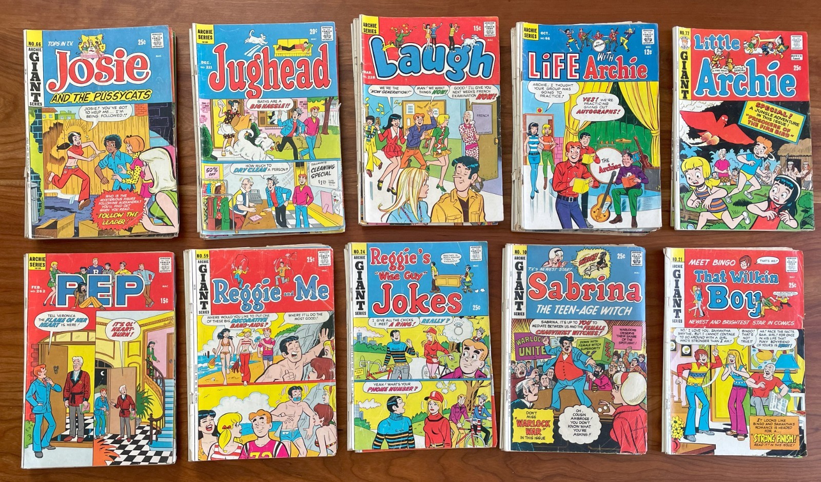 2nd VINTAGE ARCHIE COMIC LOT – 50+ books, all 1974 or older