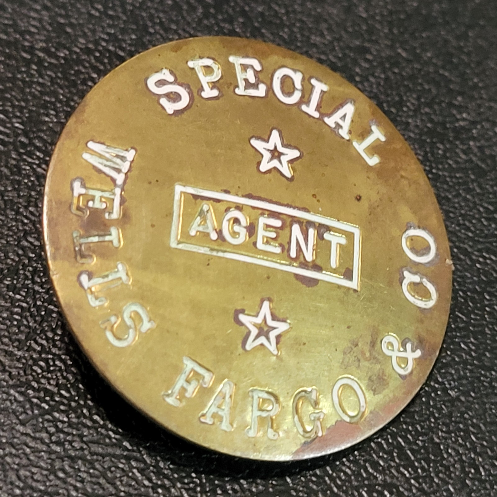 Antique Obsolete Wells Fargo & Co. Special Agent Pinback Badge Antique Obsolete Wells Fargo & Co. Special Agent Pinback Badge