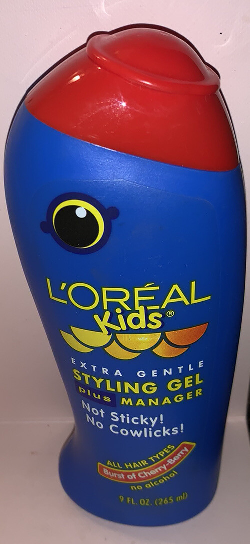 Vintage L\'oreal Kids Extra Gentle Styling Gel burst Of cherry berry 9 Oz RARE