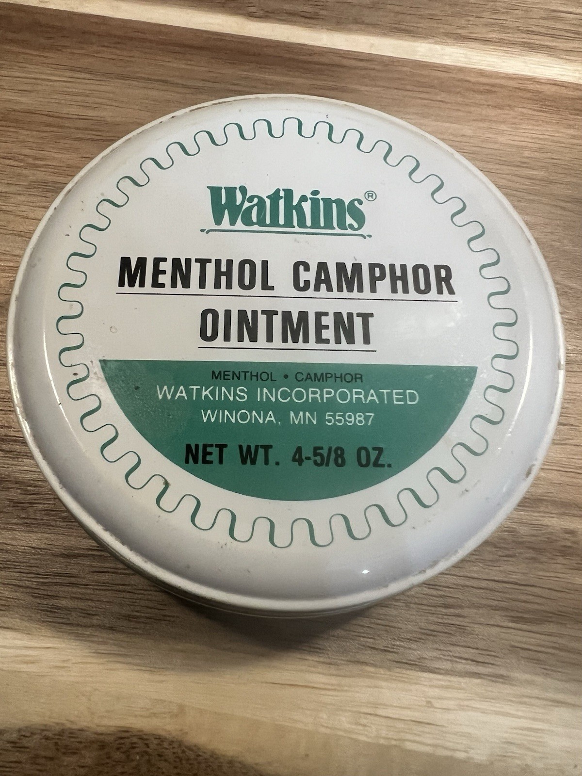 (MM) Watkins Menthol Camphor Ointment 4 5/8oz Round Tin Full