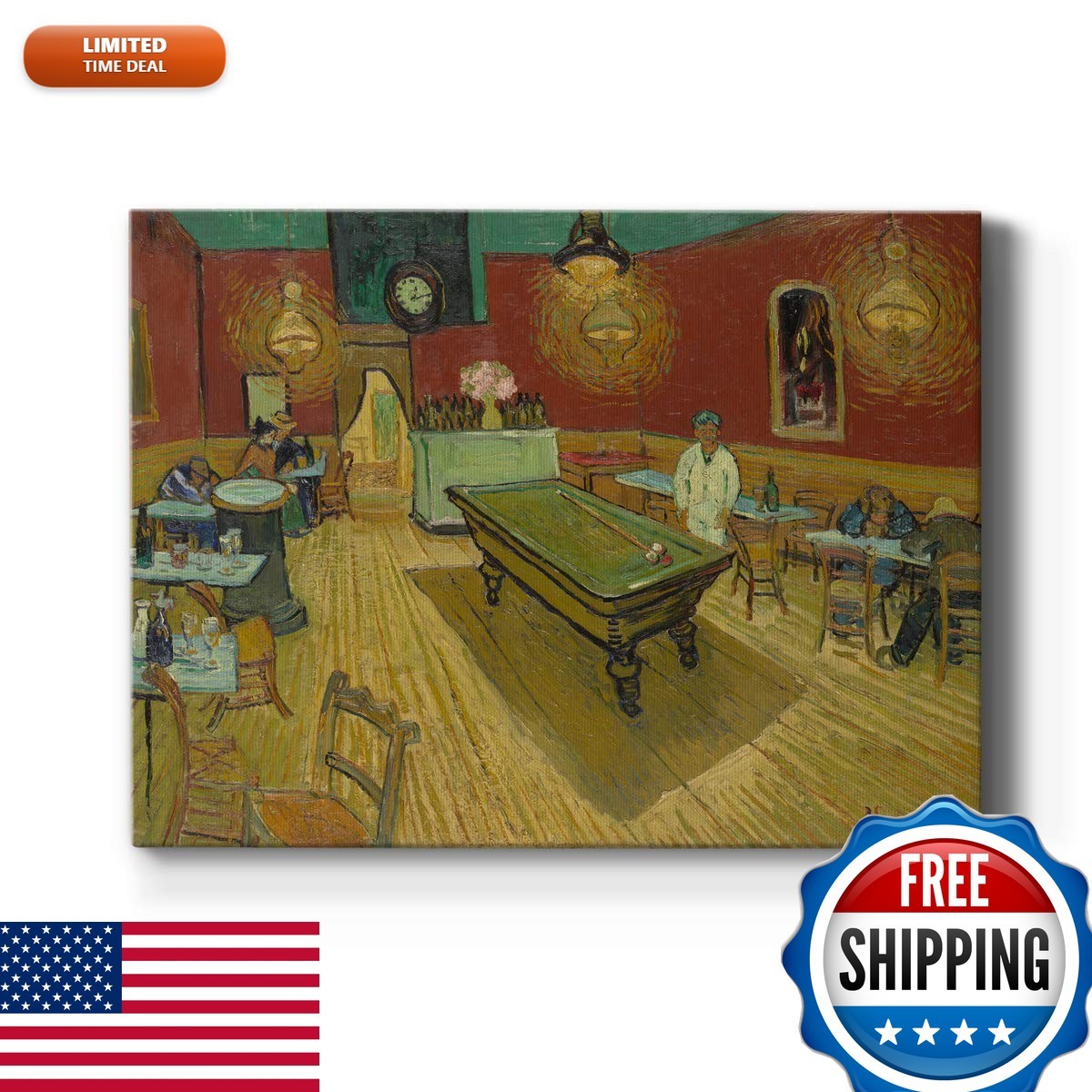Renditions Gallery The Night Cafe Van Gogh 36x48 Canvas Print Ready to Hang Renditions Gallery The Night Cafe Van Gogh 36x48 Canvas Print Ready to Hang