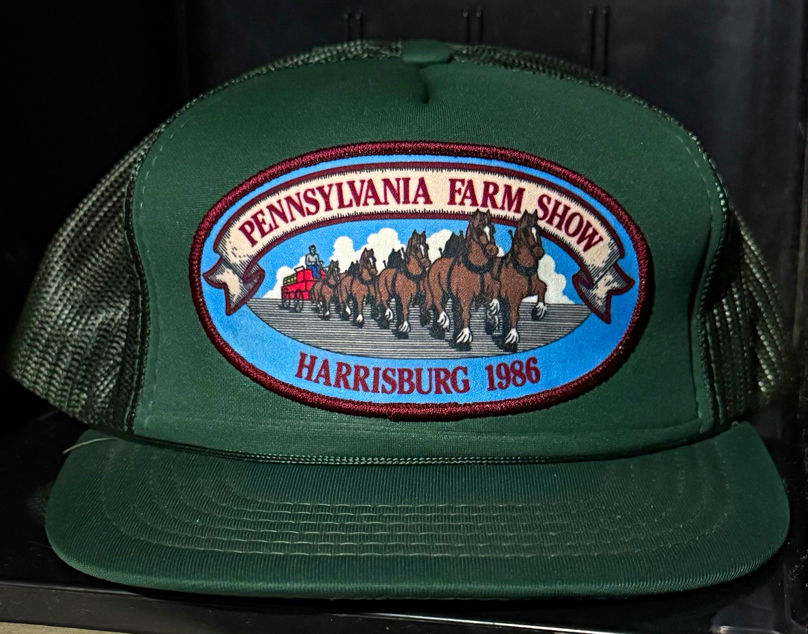 Vintage 1986 Pennsylvania Farm Show Harrisburg Horse Mesh Trucker Hat