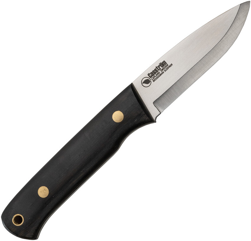 Casstrom Woodsman Black Bog Oak Sleipner Tool Fixed Blade Knife w/ Sheath 10809 Casstrom Woodsman Black Bog Oak Sleipner Tool Fixed Blade Knife w/ Sheath 10809