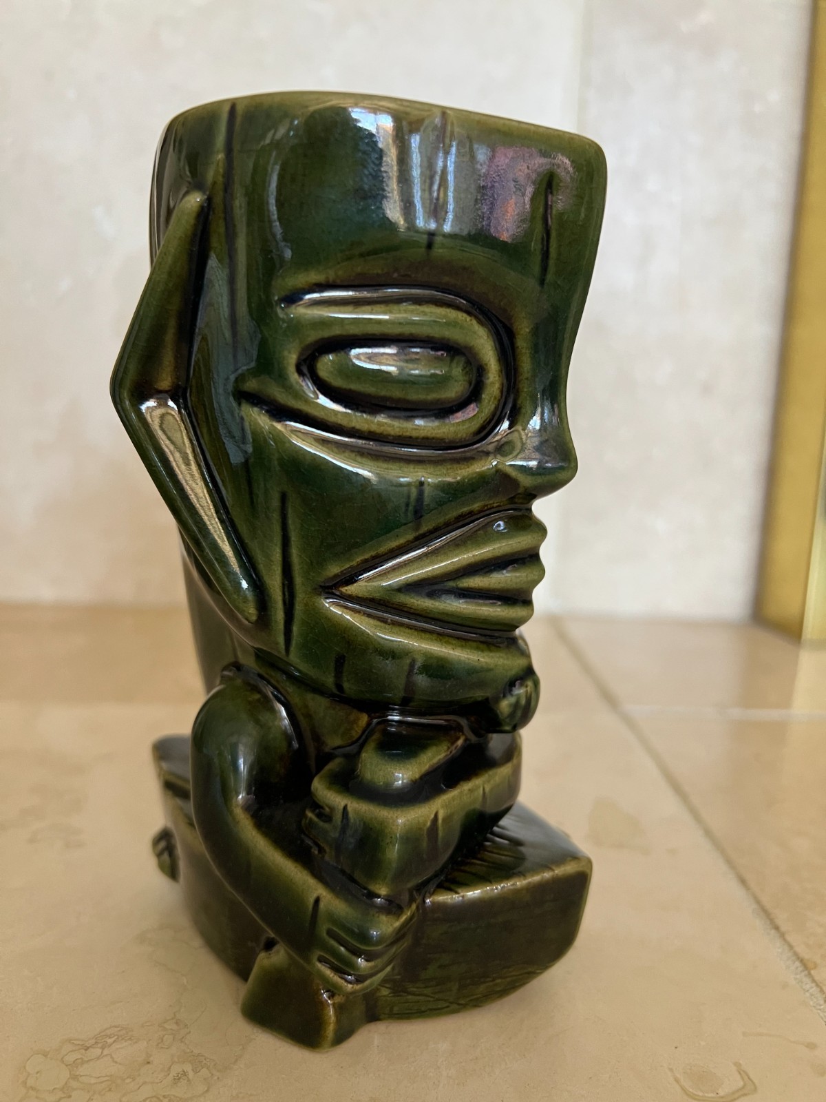 Munktiki Lawai'a Green Tiki Mug 2004 Classic 32/38 COA