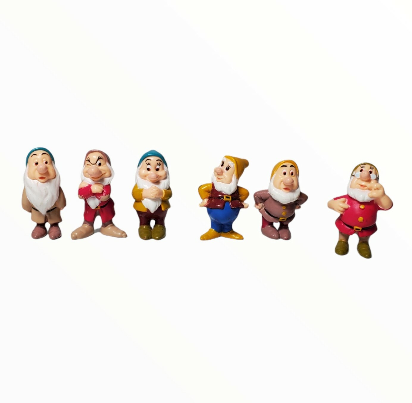 1993 Mattel Disney Snow White\'s SIX DWARFS set of 6 PVC figurines 2\