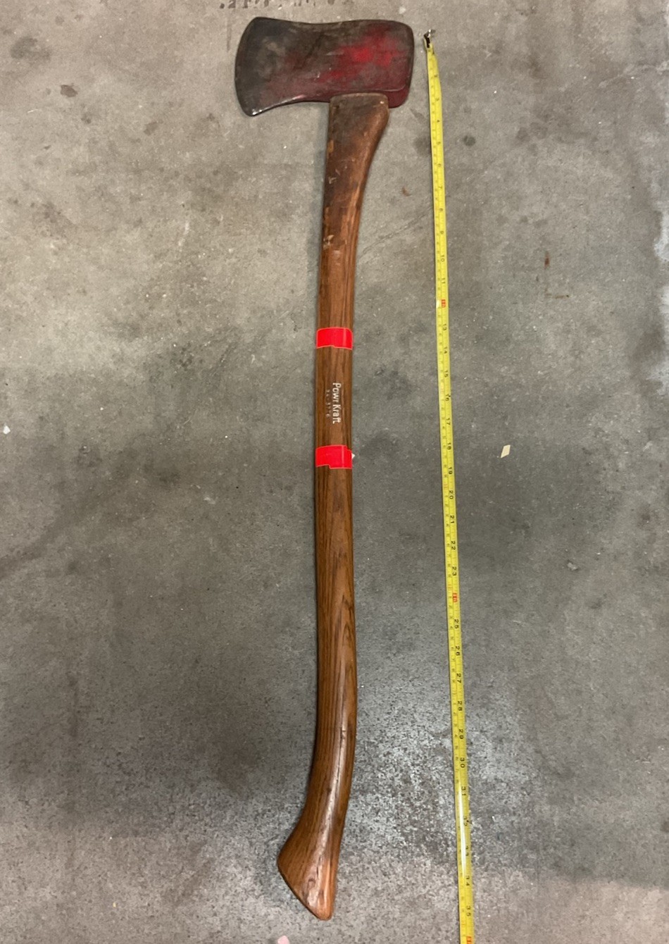 Vintage Powr Kraft Axe, 5lb Total Wt, 35.5”, Single Bit Vintage Powr Kraft Axe, 5lb Total Wt, 35.5”, Single Bit