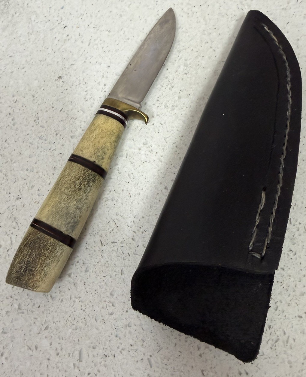 Custom “TM” Fixed Blade Knife W/ Sheath 