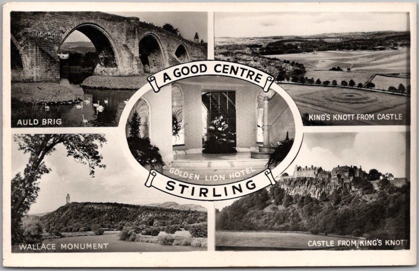 STIRLING, Scotland Photo RPPC Greetings Postcard \