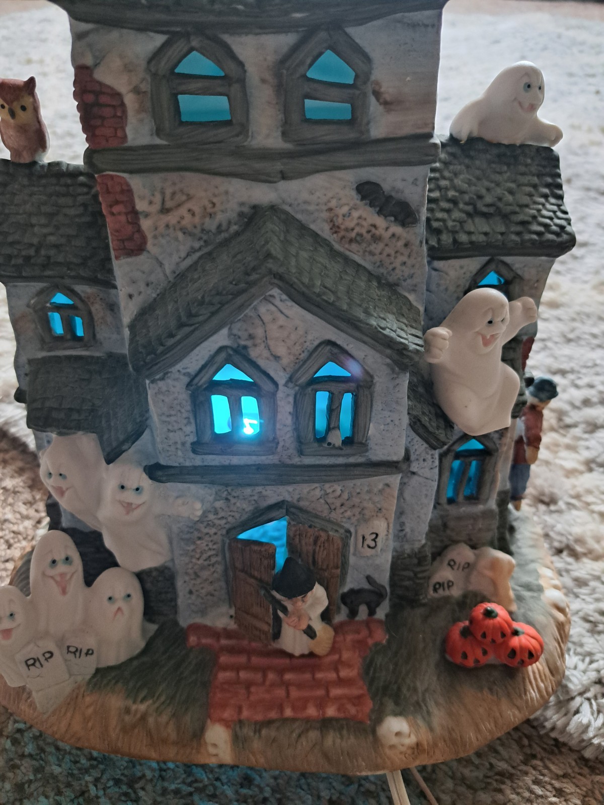 Vtg RARE Old World Christmas OWC 1987 Halloween Ceramic Haunted House Vtg RARE Old World Christmas OWC 1987 Halloween Ceramic Haunted House