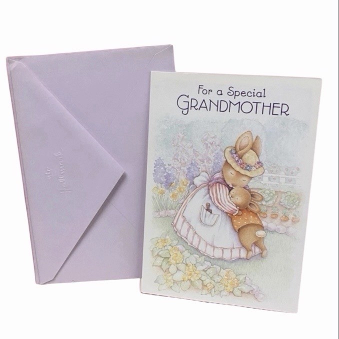 Vtg Easter Card Hallmark Grandmother Grandma Rabbit Bunny Never Used Vtg Easter Card Hallmark Grandmother Grandma Rabbit Bunny Never Used