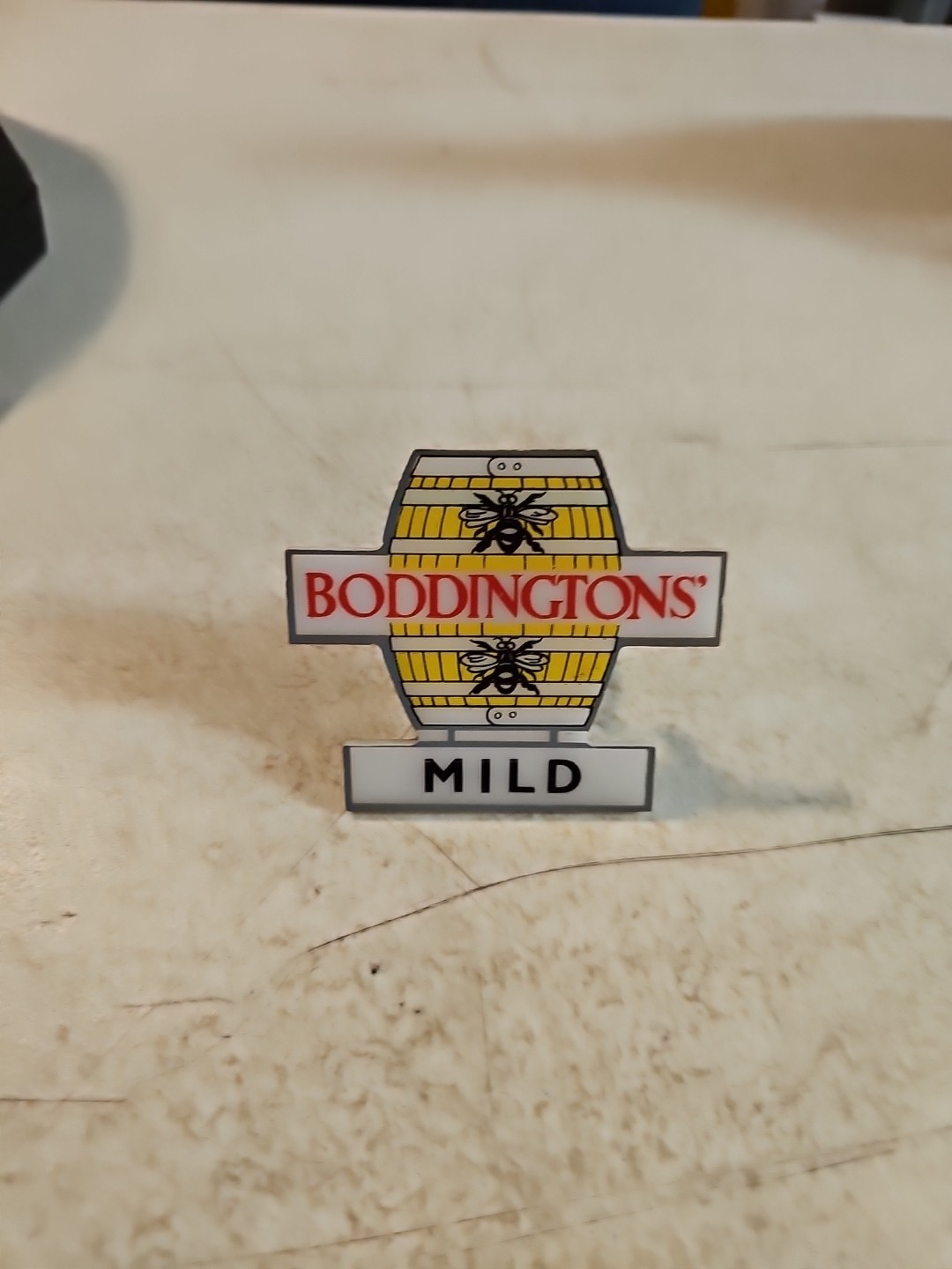 Vintage Boddingtons Mild Beer Tap Pump Clip Handle Sign Bar