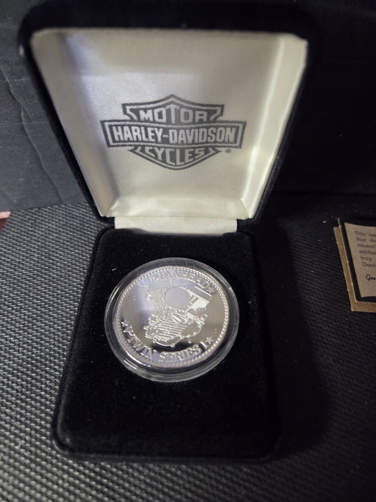 Harley-Davidson Panhead / V-Twin Series I Silver Medallion Set w/Case & COA Harley-Davidson Panhead / V-Twin Series I Silver Medallion Set w/Case & COA