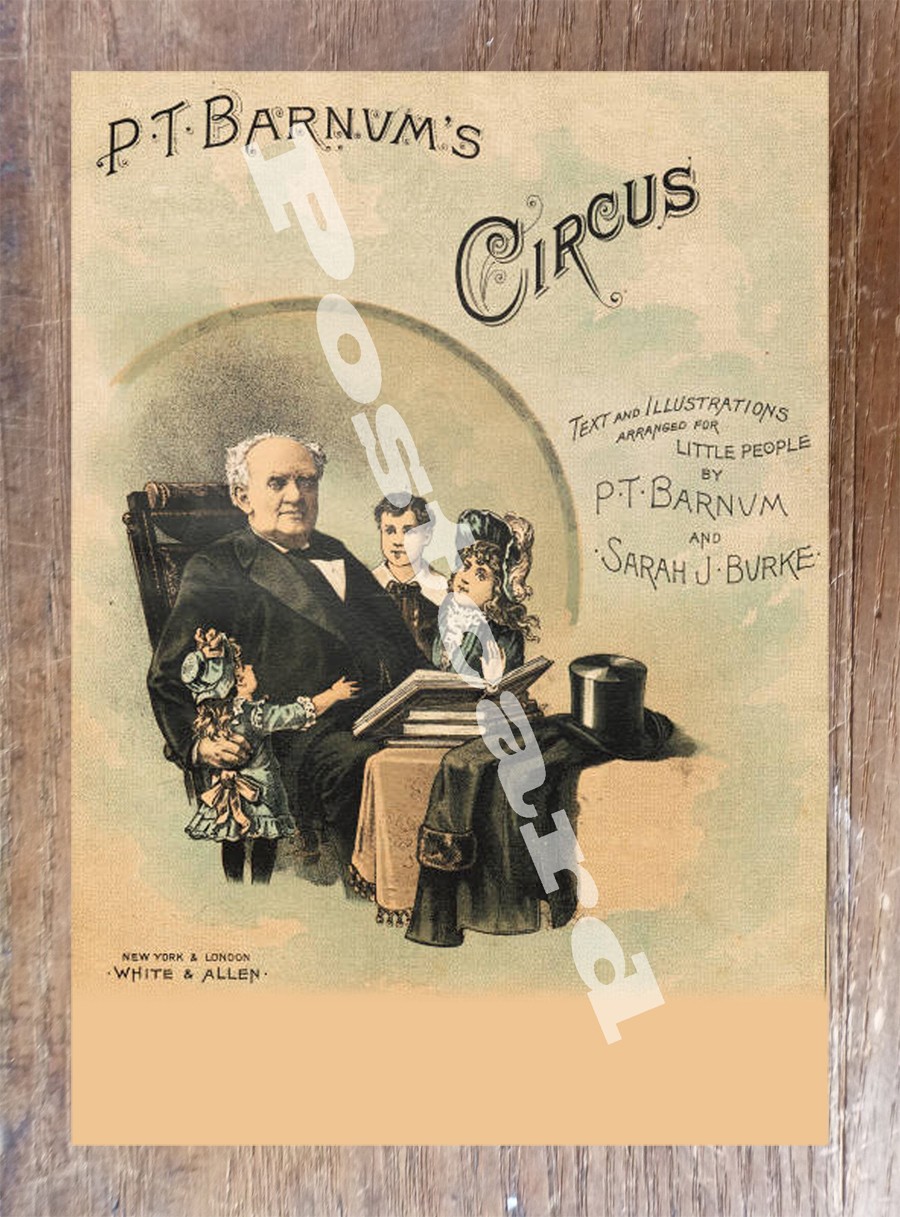 Historic PT Barnum's Circus 1888 Advertising Postcard