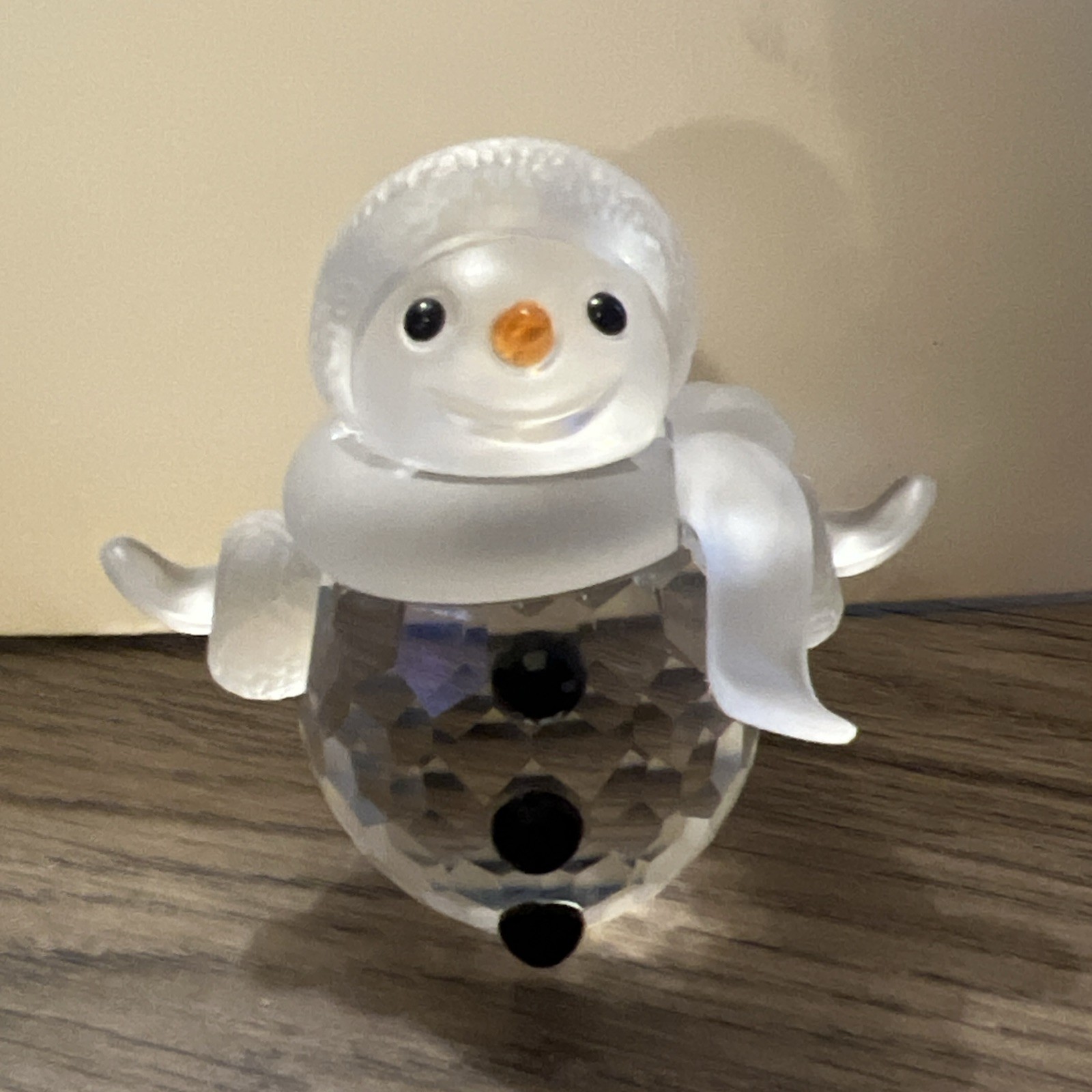 Vintage Swarovski 2” Medium Snowman Crystal Figurine Christmas 624572 NEW no box