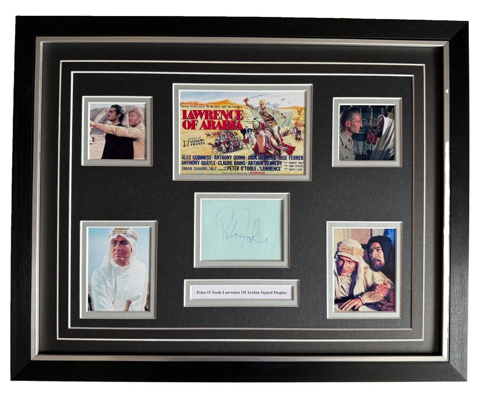 Peter O’Toole Lawrence Of Arabia Signed Framed 16” X 12” Double Mounted Display