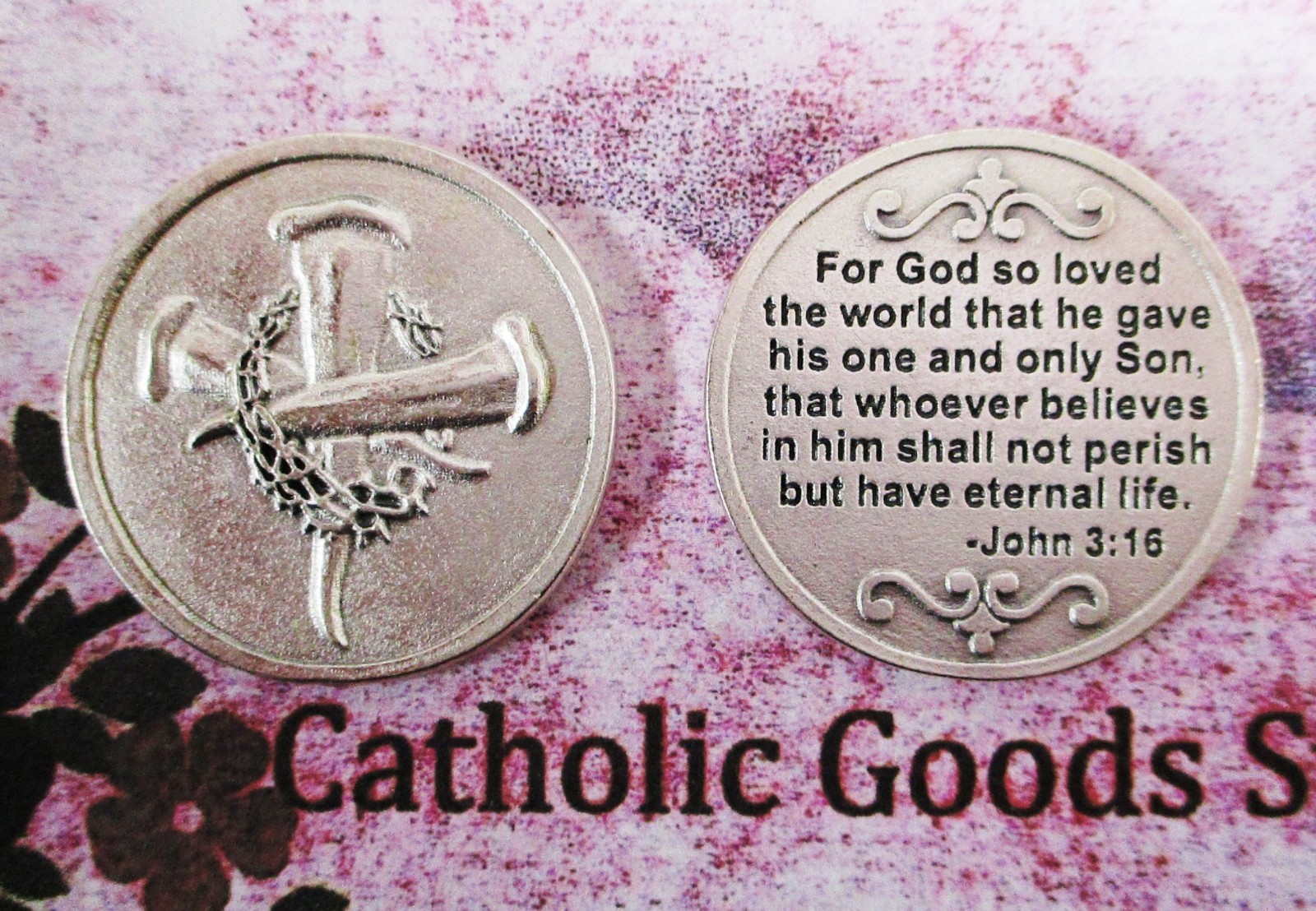 For God so Loved the World... John 3:16 - Pocket Coin / Token