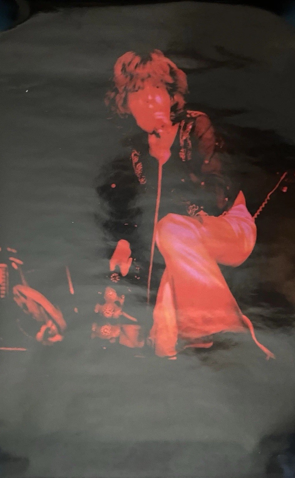 Original 1972 Mick Jagger Rolling Stones Poster UK Red Stage Henry Diltz Photo Original 1972 Mick Jagger Rolling Stones Poster UK Red Stage Henry Diltz Photo