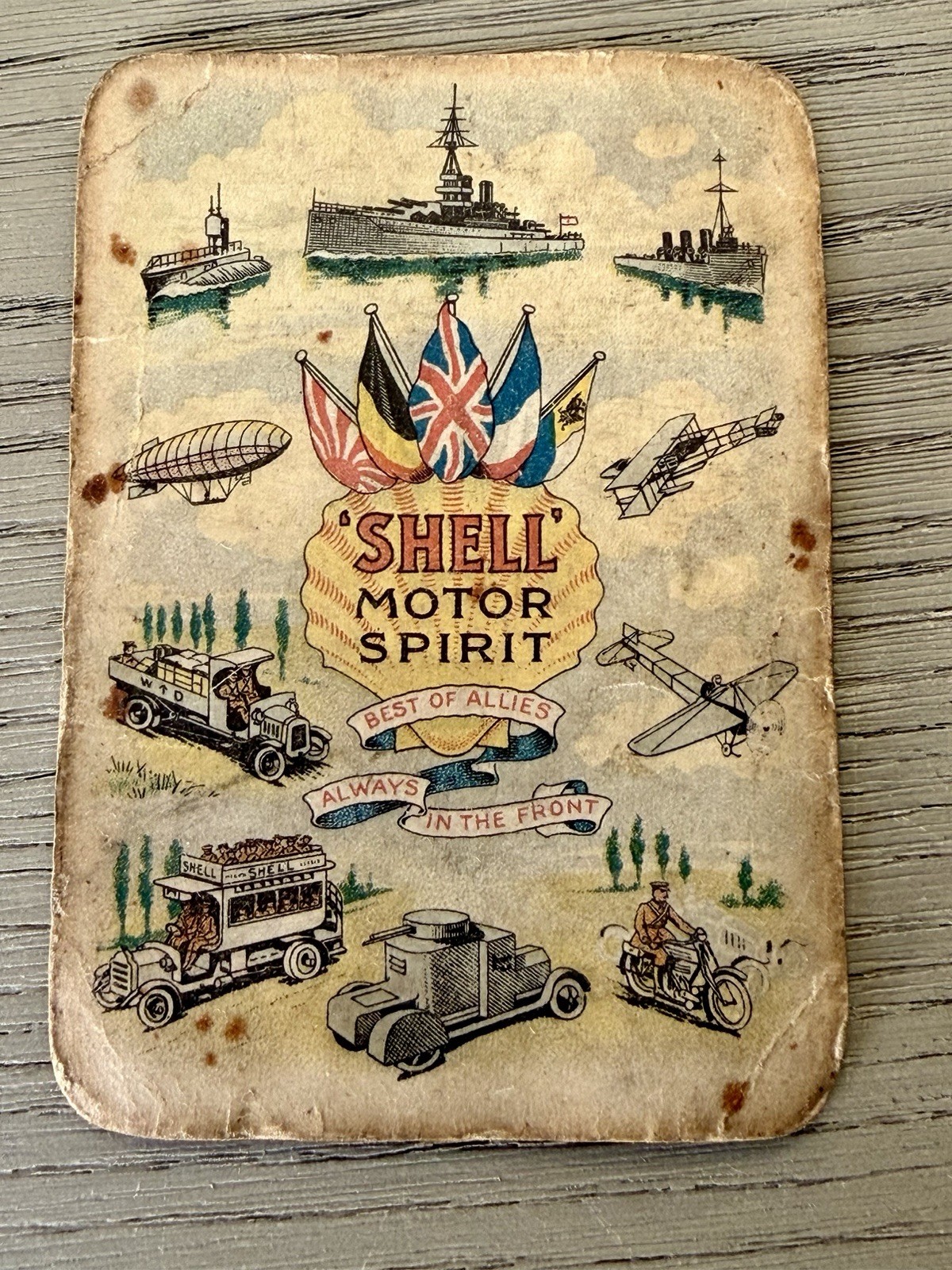 Vintage SHELL Motor spirit Advertising playing card automobilia 