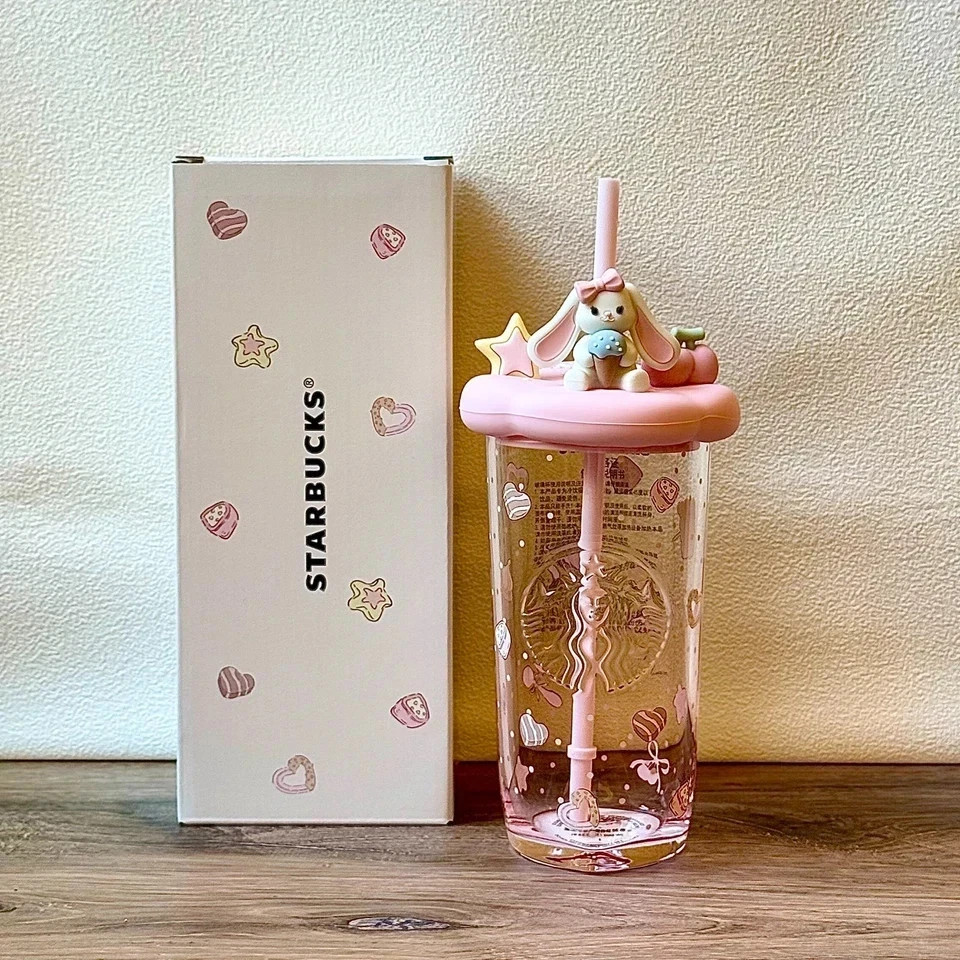 Starbucks 2026 China Summer Dessert Party 17oz Heart Glass Straw Tumbler