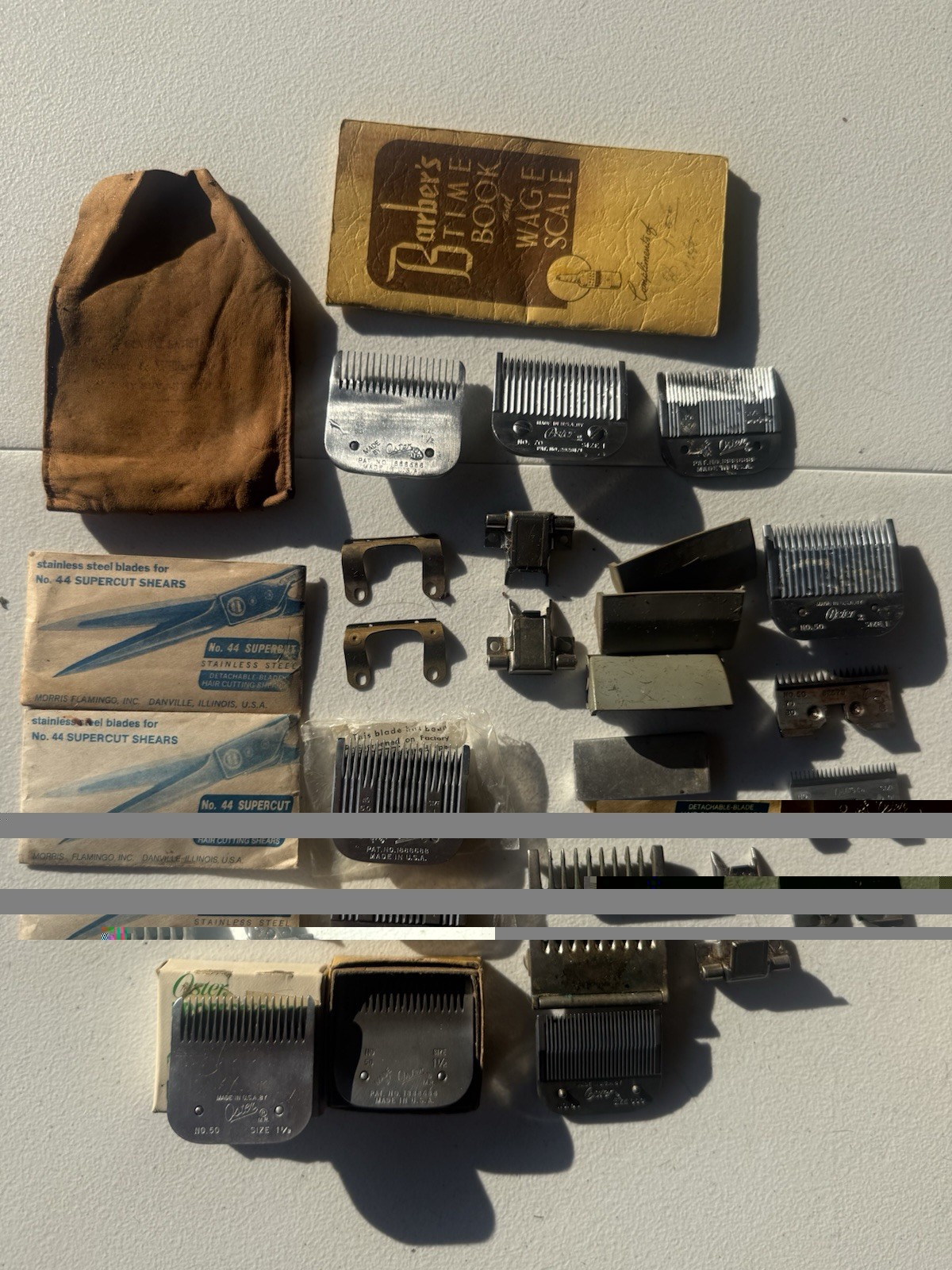 Vintage Oster No 50 70 Clipper Blades Barber Parts Lot Supercut Shears USA