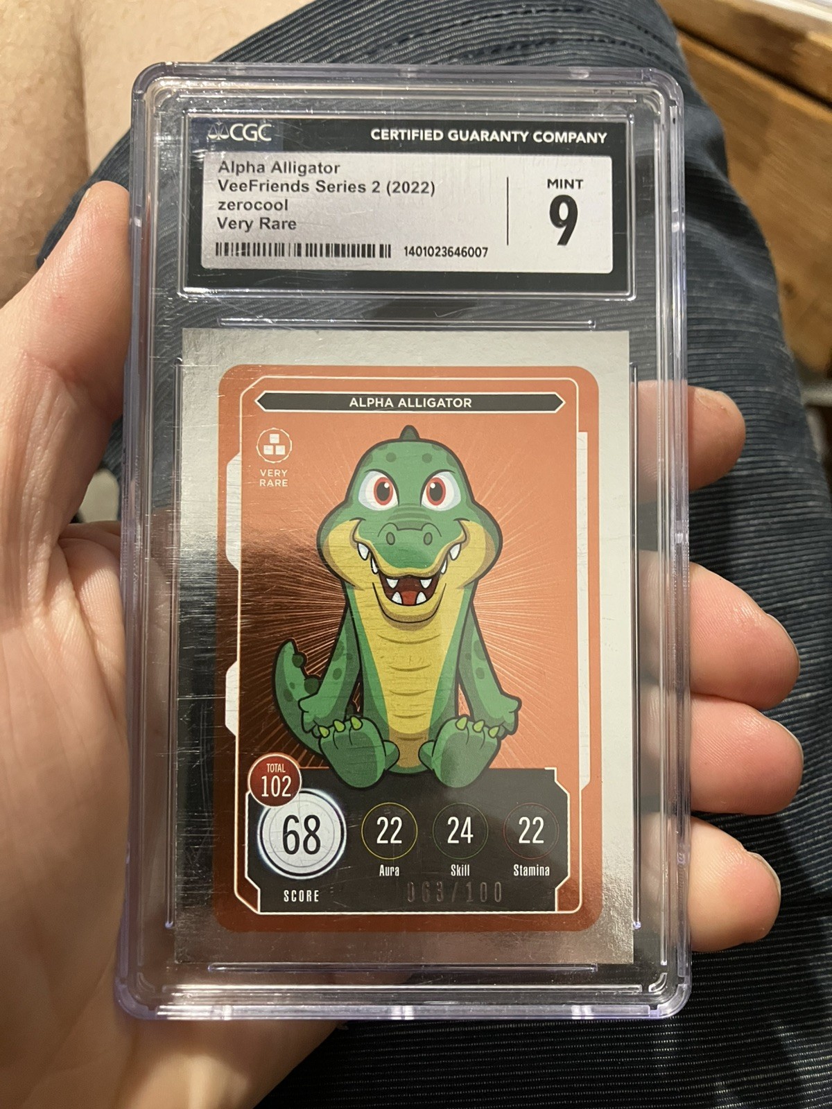 Veefriends Alpha Alligator Very Rare 63/100 CGC 9 Veefriends Alpha Alligator Very Rare 63/100 CGC 9