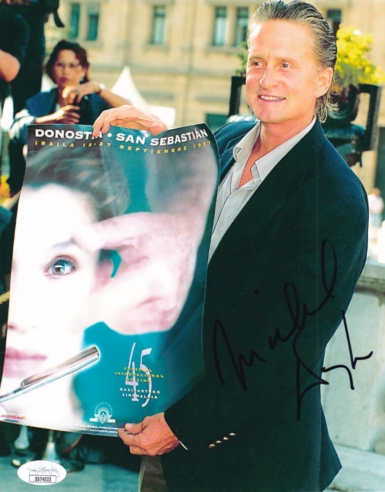 Michael Douglas autograph signed 1997 San Sebastian Film Festival 8x10 photo JSA Michael Douglas autograph signed 1997 San Sebastian Film Festival 8x10 photo JSA
