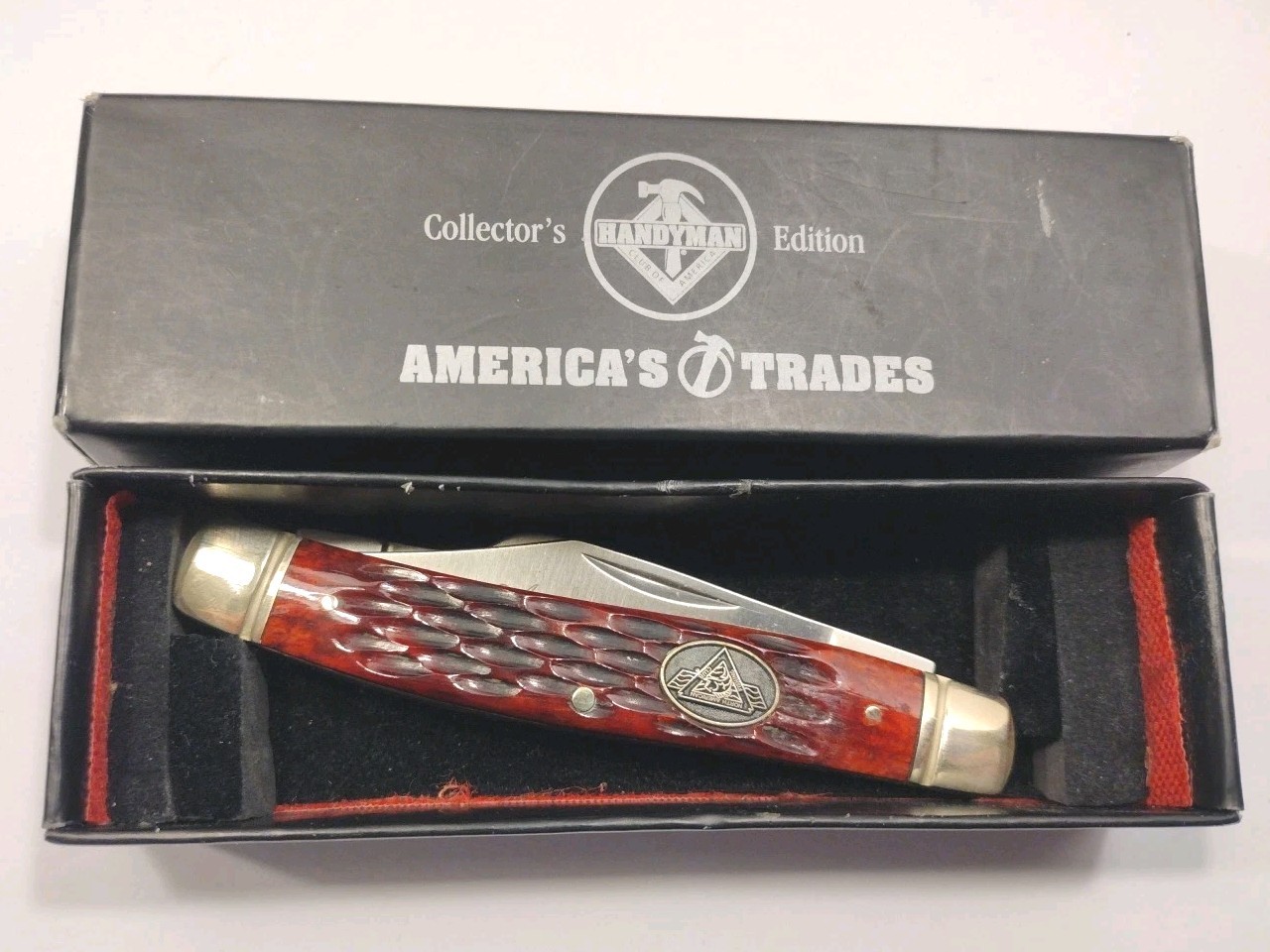 HANDYMAN CLUB OF AMERICA FISHERMAN POCKET KNIFE 3-BLADE AMERICA'S TRADES LTD-NIB