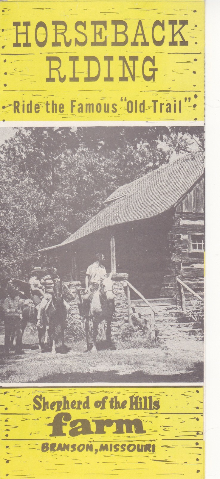 1970\'s Horseback Riding At Shepherd Of The Hills Farm Brochure