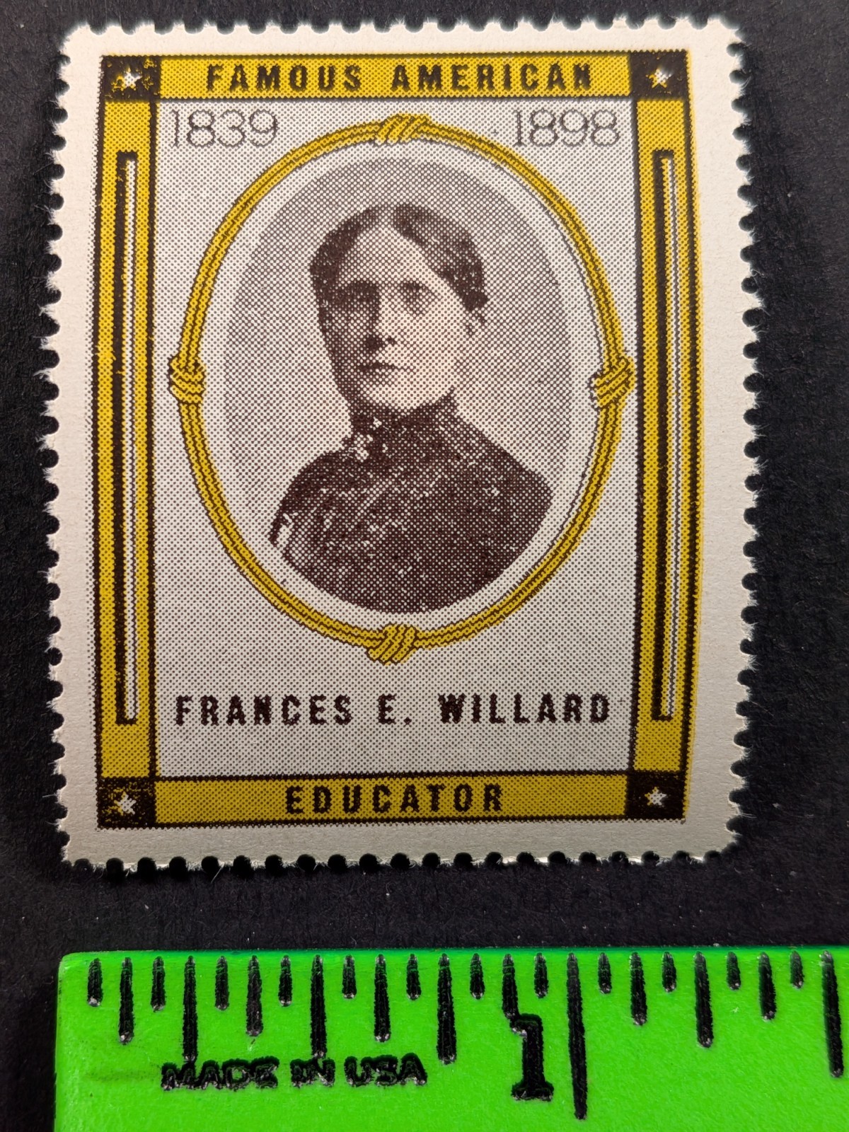 Vintage Frances Willard Famous Americans Poster Stamp Vintage Frances Willard Famous Americans Poster Stamp