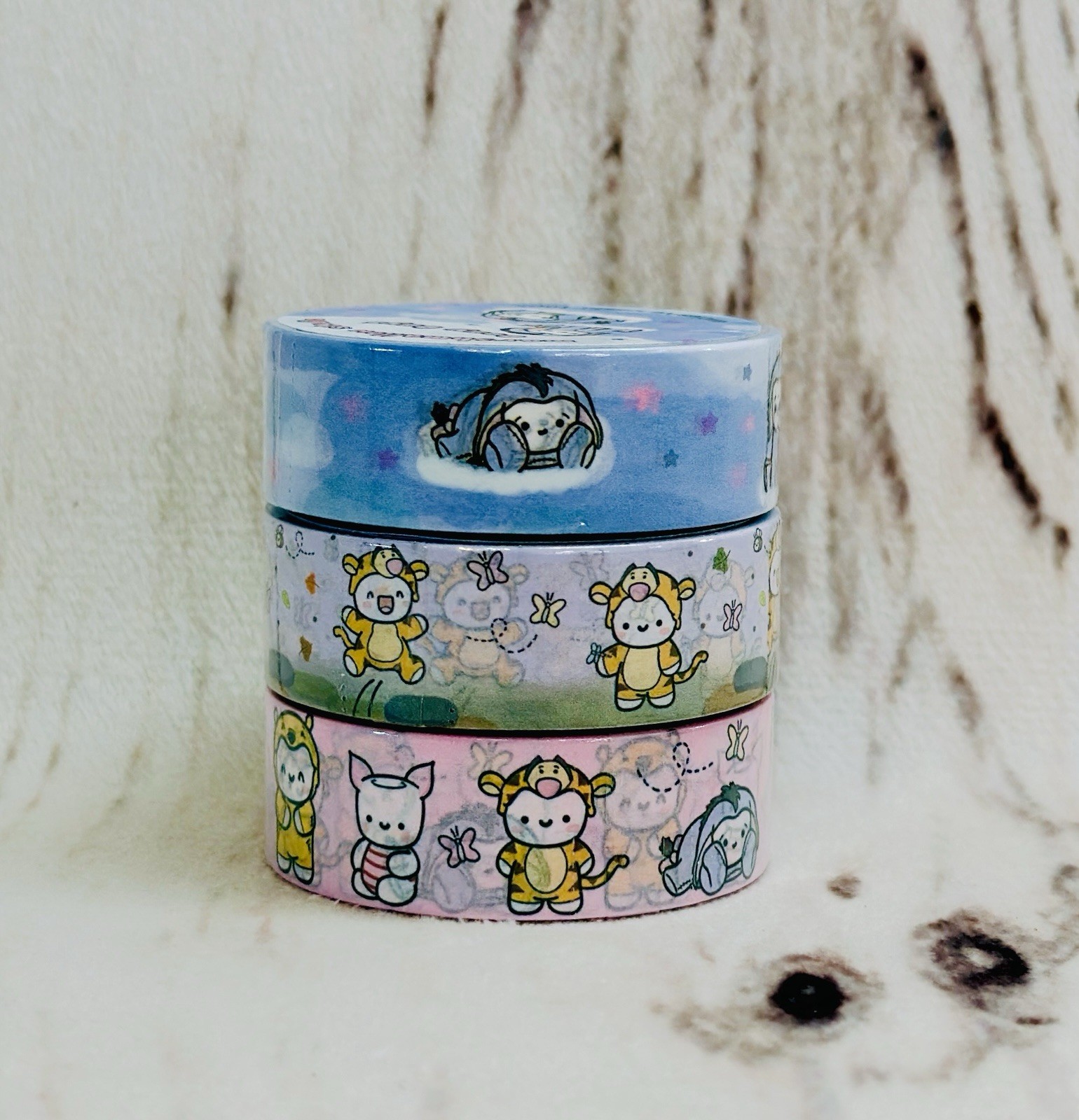 x3 Lot NEW MMS Marshmallow Studio Neverending Bounce Dandelion Pooh Washi Tape