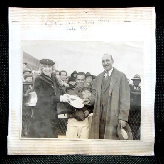 1950s vintage HEISSER HANDICAP QUARTER MOON PHOTOGRAPH strauss HORSE RACING