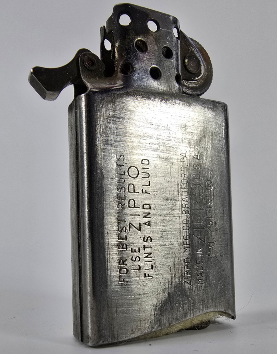 Vintage Zippo Insert Only PAT 2517191 1961-67 Lighter Bradford PA USA