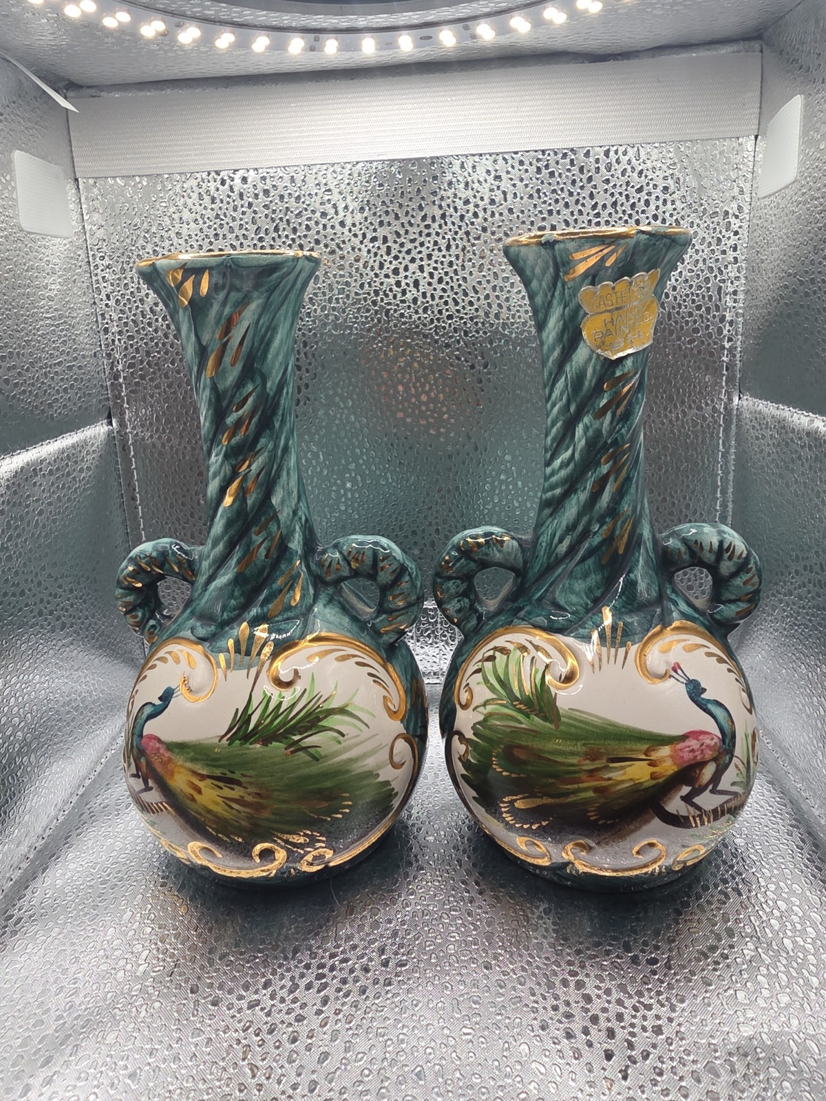 H Bequet Belgium Floral Vases Set Of 2 H Bequet Belgium Floral Vases Set Of 2