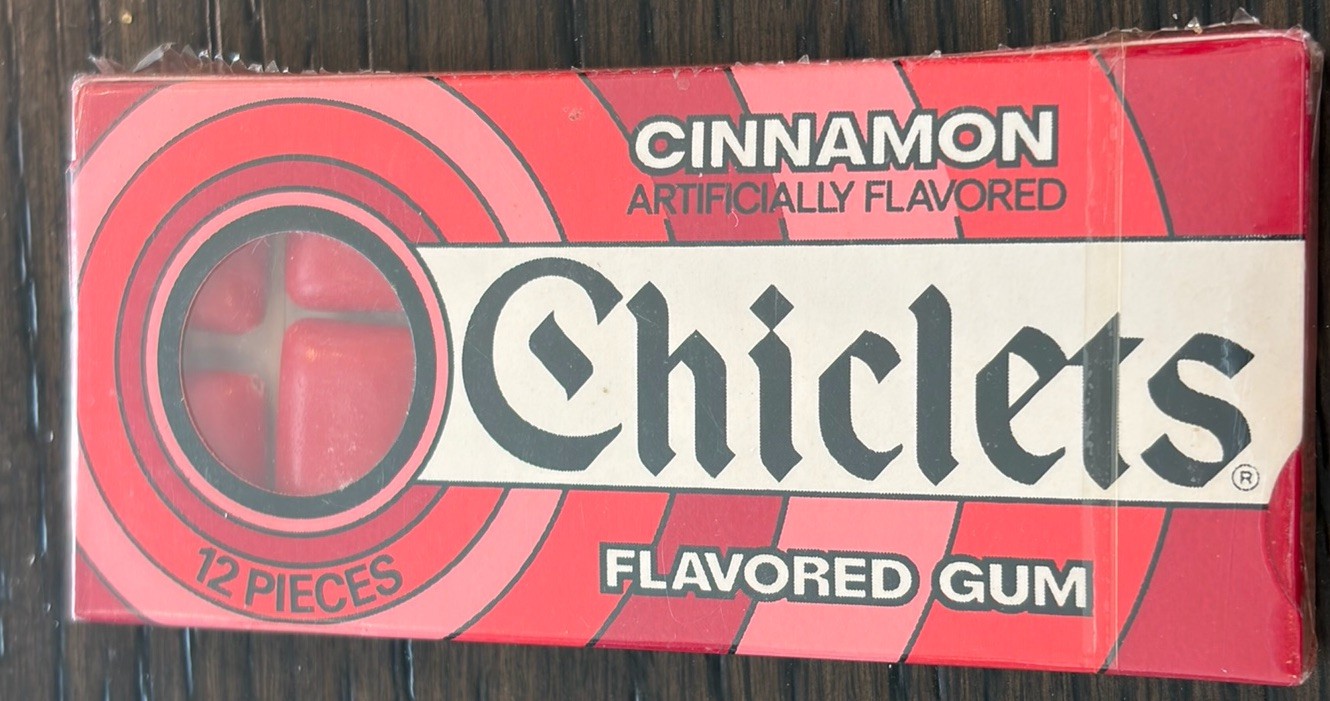 Vintage 1980’s CINNAMON CHICLETS GUM  Unopened  New Old Stock