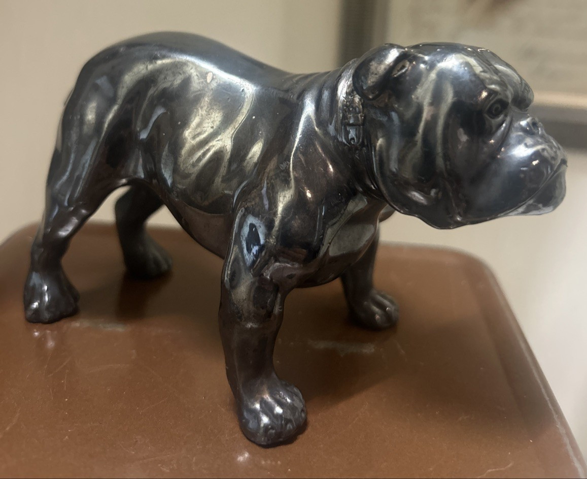 Vintage ENGLISH BULLDOG CAST METAL FIGURINE~GLOSSY CHROME/NICKEL FINISH 5 Vintage ENGLISH BULLDOG CAST METAL FIGURINE~GLOSSY CHROME/NICKEL FINISH 5