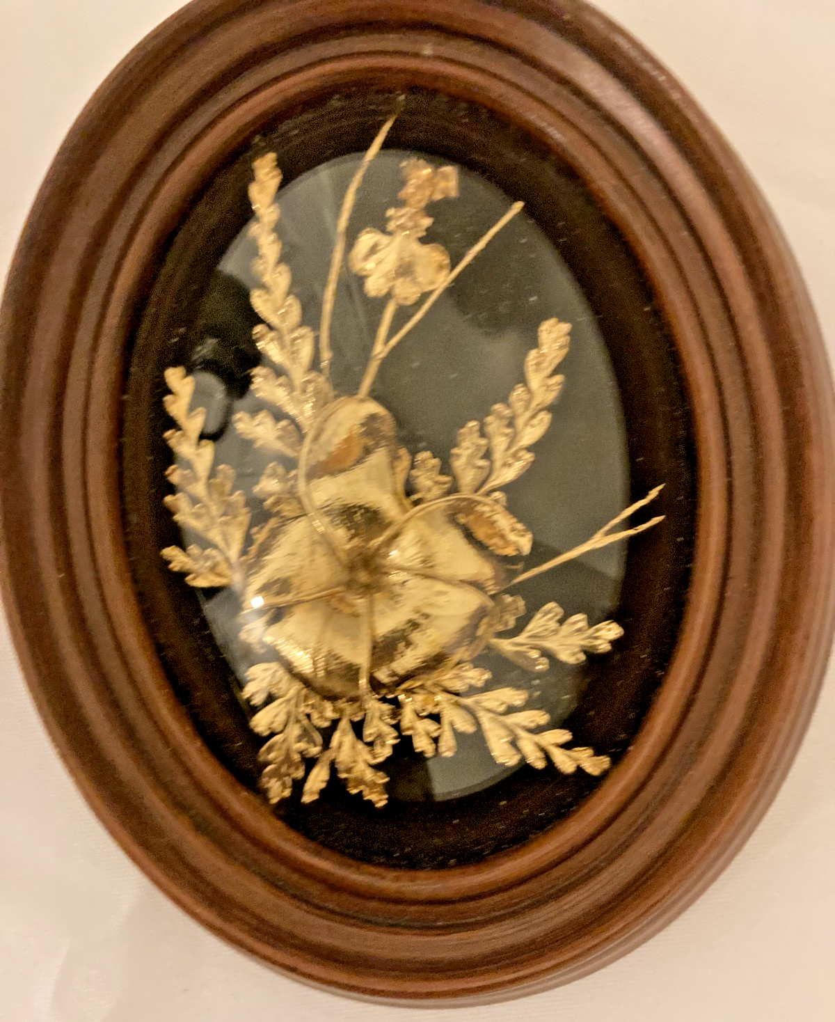 Vintage live Flora Hawaii Orchid & Fern Encased in 24K Gold hand crafted in Maui