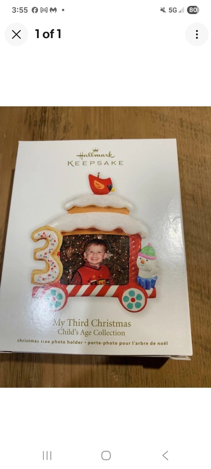 Hallmark Keepsake Ornament My Third Christmas Child's Age Collection Photo 2012 Hallmark Keepsake Ornament My Third Christmas Child's Age Collection Photo 2012