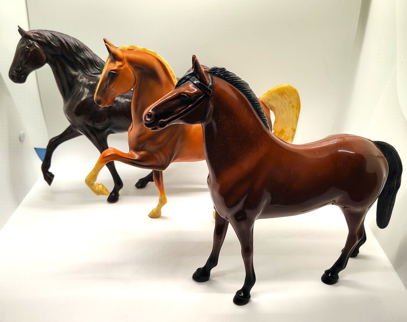 1950s Hartland woodcut Tennessee walking horse sorrel brown bay LOT of 3