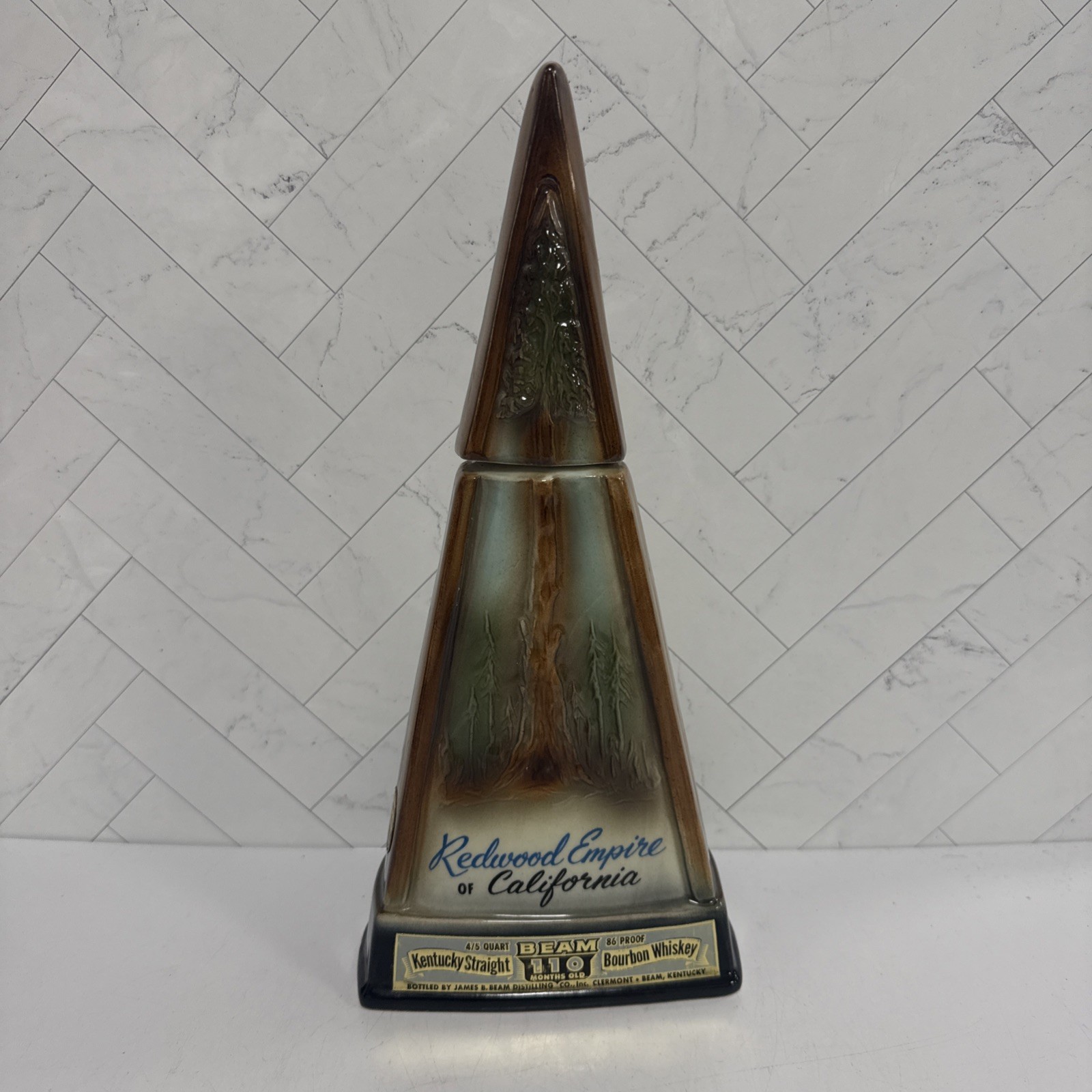 Vintage EMPTY USED Jim Beam Decanter Redwood Empire California Ceramic Vintage EMPTY USED Jim Beam Decanter Redwood Empire California Ceramic