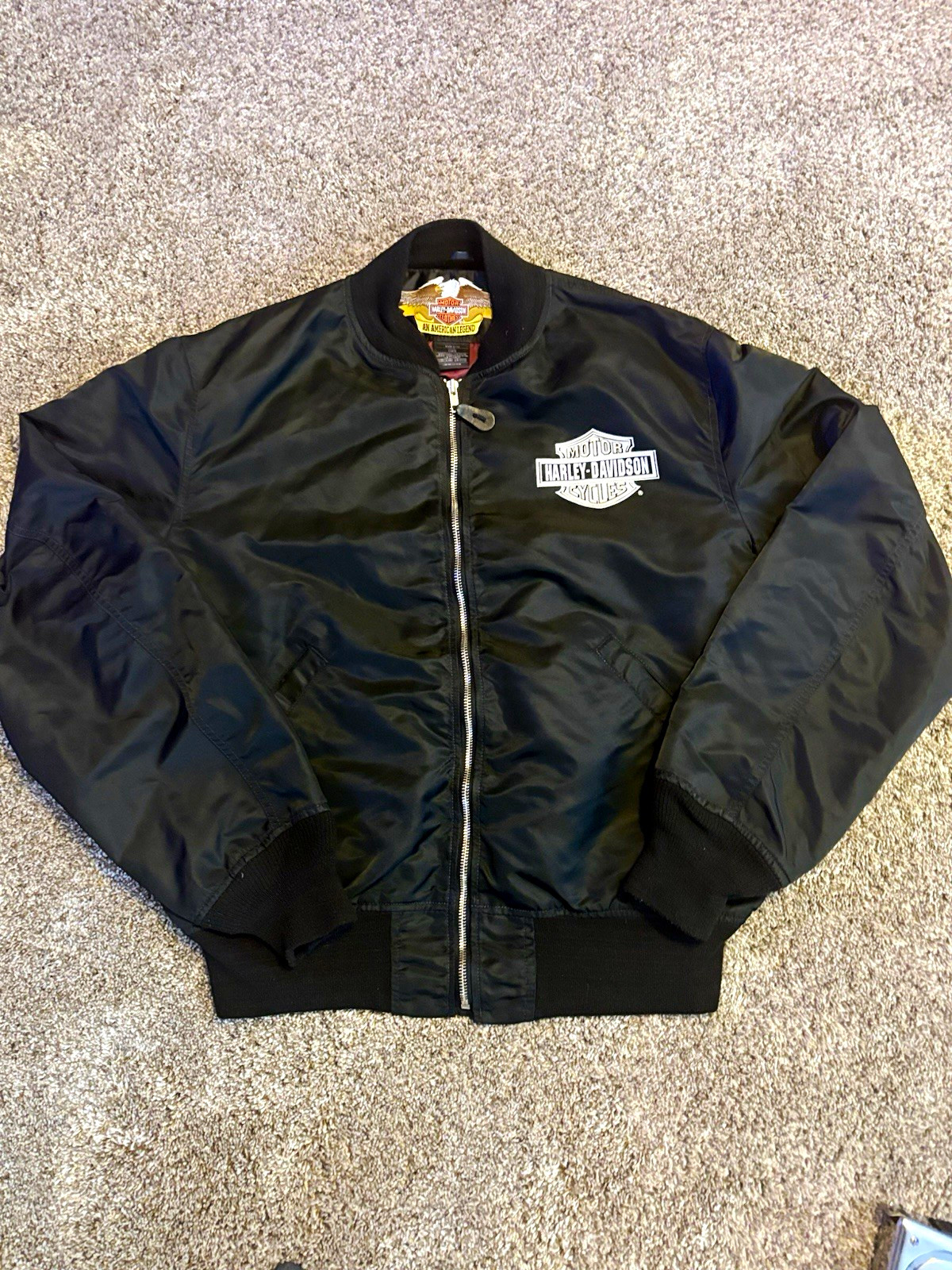 Vintage Harley Davidson Bomber Jacket Large 95th Anniversary 1998 Black Vintage Harley Davidson Bomber Jacket Large 95th Anniversary 1998 Black