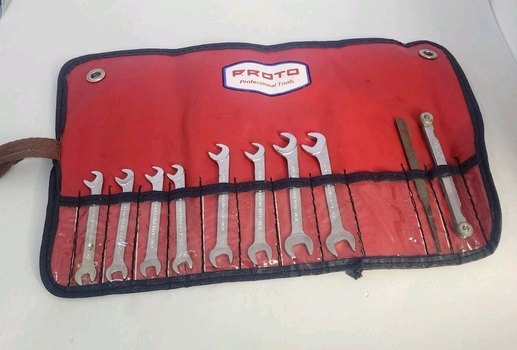 Vintage Proto Tool Kit No 3200-C Ignition Wrench Set Kit No. 2420 USA Made Vintage Proto Tool Kit No 3200-C Ignition Wrench Set Kit No. 2420 USA Made